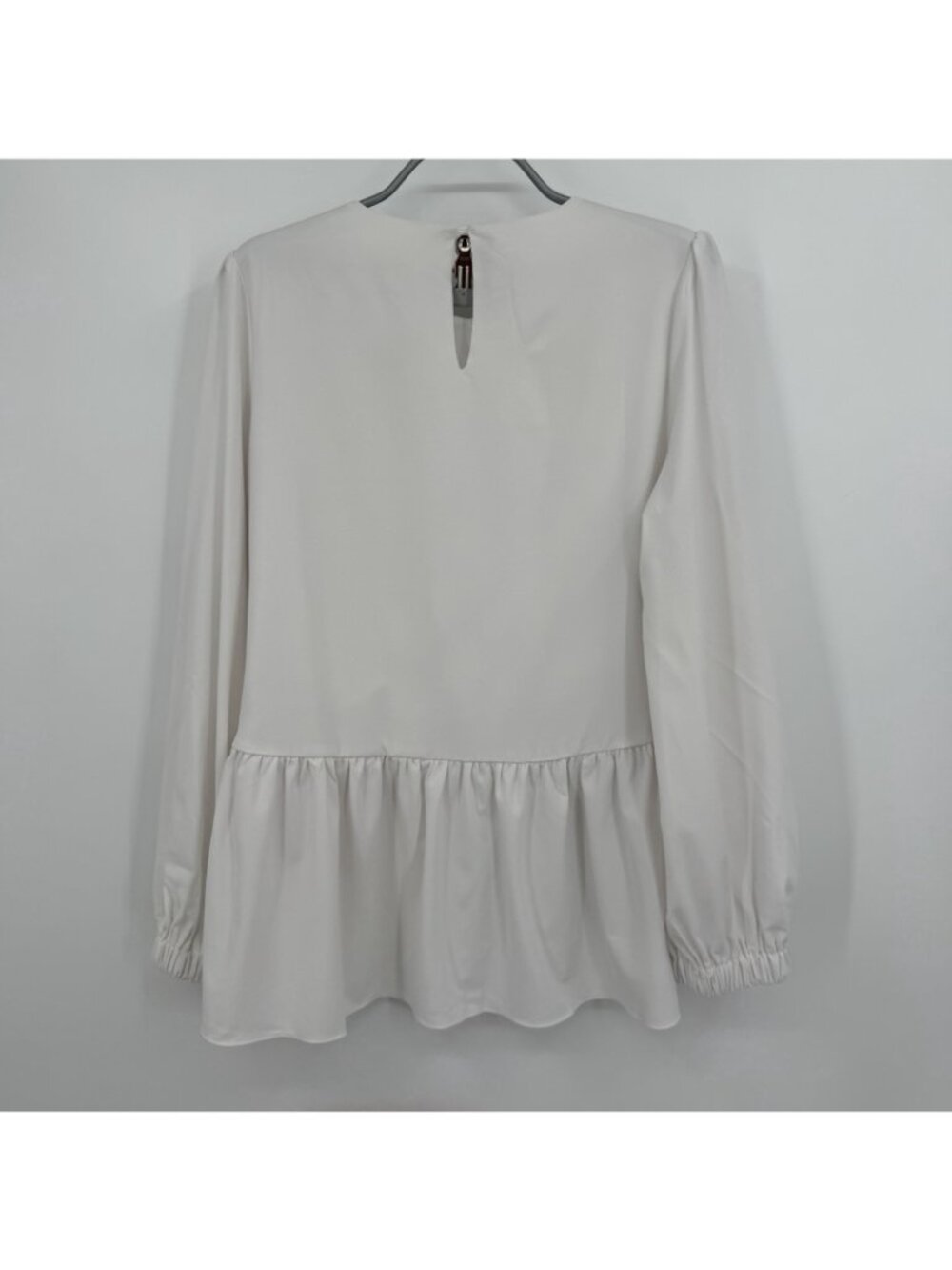 Pomander Place by Tuckernuck White Carlota Peplum Blouse size XL NWT - Picture 5 of 8